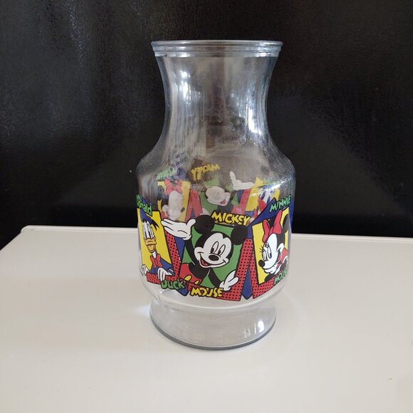 DISNEY JUICE CARAFE HAWKING GLASSWARE PITCHER MICKEY MOUSE - Picture 6 of 14